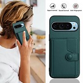 お買い得  その他のスマホケース-電話 ケース 用途 ピクセル9プロ ピクセル9プロXL Pixel 8 Pro Pixel 8 ピクセル9 バックカバー スタンド付き カード挿入口 耐衝撃 レトロ風 TPU PUレザー