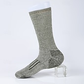 abordables Calcetines deportivos-4 pares Hombre Calcetines de senderismo Calcetas Mantiene abrigado Suave Eslático Cómodo Invierno Al aire libre Retazos Lana Verde Ejército Azul Café para Caza Ciclismo / Bicicleta Camping