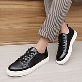 economico Sneakers da uomo-sneakers da uomo in similpelle intrecciata marrone - design casual con lacci e comoda suola bianca per l&#039;uso quotidiano