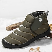cheap Winter &amp; Snow Boots-Men&#039;s Insulated Winter Snow Boots – Waterproof Slip-On Ankle Boots with Faux Fur Lining, Anti-Slip Sole for Outdoor Hiking &amp; Cold Weather