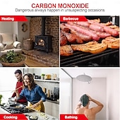 economico Sensori di sicurezza-rilevatore di monossido di carbonio a batteria rilevatore di allarme CO monitor con display digitale a LED per cucina domestica
