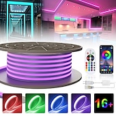 abordables Luces LED de neón-3M 5 m 7m Conjuntos de luces 96 LED 5050 SMD 10 mm 1 Controlador remoto de 24 teclas 1 juego RGB Tiras de Luces LED Fiesta Al Aire Libre Impermeable 220-240 V