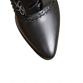 olcso 1930-as évek-női viktoriánus fűzős csizma virágos csipkepanelekkel, masnikkal és hegyes orrral – elegáns retro stílus cosplayhez, bulikhoz és különleges alkalmakra