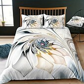 economico Set copripiumino-fiori farfalle piante fiori stampe set di tre pezzi piumone per camera da letto hotel camera degli ospiti biancheria da letto set comodo 1 set piumone 2 federe set letto matrimoniale set da 2 pezzi