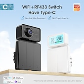 billige Hvitevarer-tuya smart lysbryter har type-c 1/2/3 bryter 2,4ghz wi-fi lysbryter fungerer med alexa og google home