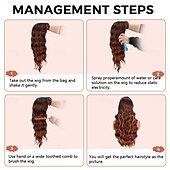 cheap Synthetic Trendy Wigs-Wigs with Bangs,Long Curly Wig for Women Long Wavy Wig Synthetic Hair Wig for festival holiday Use