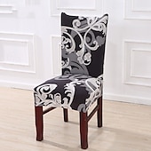 abordables Funda para silla de comedor-Funda elástica para silla de comedor, funda elástica y duradera para silla de comedor con respaldo alto, ideal para proteger y refrescar las sillas de comedor, agrega comodidad y estilo a la decoración de su comedor