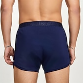 cheap Men&#039;s Boxers Underwear-Men&#039;s 1 PCS Boxers Underwear Boxer Shorts Elastic Waist 50% Cotton Breathable Soft Comfortable Solid Color Mid Rise Black White