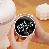 رخيصةأون جهاز الطبخ-مؤقت مطبخ رقمي مع عداد مغناطيسي بشاشة LED كبيرة للطهي والاجتماع والدراسة