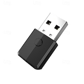 abordables Kit de Bluetooth/manos libres para coche-Receptor Bluetooth 5.0 para automóvil, adaptador auxiliar Bluetooth con cancelación de ruido, receptor de música Bluetooth para estéreo doméstico/auriculares con cable/llamadas manos libres, duración