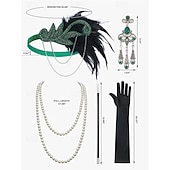 olcso Öltözetek-Retró Ordító 20-as évek 1920-as évek Déli Flapper ruha Felszerelések Koktélruha A nagy Gatsby Flapper lány Esküvői Vendég Flitter Rojt Női Farsangi jelmez 7 db Karácsony Mindszentek napja Farsang