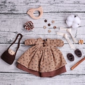 abordables Ensembles de Vêtements et Accessoires pour Poupées-ensemble de vêtements de poupée waldorf fait à la main pour poupée de 12 pouces poupée muppet faite à la main pour cadeaux de Noël