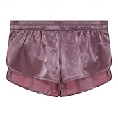 economico Boxer da uomo-Per uomo 1 confezione Biancheria intima Boxer Miscela di fibre chimiche Traspirante Morbido Liscio Vita normale Argento Nero