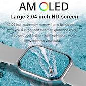 abordables Pulseras inteligentes-696 HK26 Reloj inteligente 2.04 pulgada Pulsera inteligente Bluetooth Podómetro Recordatorio de Llamadas Seguimiento del Sueño Compatible con Android iOS Mujer Llamadas con Manos Libres Recordatorio
