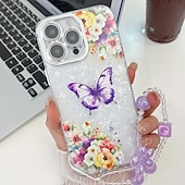 お買い得  iPhone用ケース-電話 ケース 用途 iPhone 16 Pro Max プラス iPhone 16 Proマックス iPhone15 iPhone 15 Pro Max iPhone 14 Pro Max iPhone 13 Pro Max バックカバー リストストラップ付き 耐衝撃 レトロ風 TPU PC