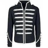 cheap Tops-Retro Vintage Rococo Coat Masquerade Circus Jacket Prince Aristocrat Sequins Men&#039;s Carnival Masquerade Event / Party Adults&#039; Coat Spring Fall &amp; Winter