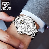 baratos Relógio Automático-Masculino Relógio mecânico Moda Relógio Casual Relógio de Pulso Automático - da corda automáticamente Luminoso Calendário Data Semana Aço Assista