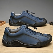 abordables Baskets-baskets décontractées en similicuir marron pour hommes avec lacets élastiques réglables - semelle antidérapante durable, coupe confortable pour un usage quotidien