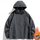 economico Softshell, pile e giacche da escursionismo-Per uomo Giacca con cappuccio Giacca in pile da escursione Inverno All&#039;aperto Tenere al caldo Fodera di vello Giacche in pile Cerniera intera Scalate Campeggio / Escursionismo / Speleologia Viaggi