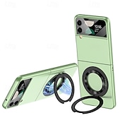 お買い得  サムスン用ケース-電話 ケース 用途 サムスンのギャラクシー Zフリップ7 Z Flip 4 バックカバー スタンド付き 耐衝撃 レトロ風 強化ガラス PC