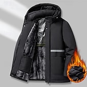 preiswerte Softshell-, Fleece- &amp; Wanderjacken-Herren Wanderjacke Winter Draussen warm Fleece-Futter Windundurchlässig Windbreaker-Jacke Reisen Schwarz Khaki Dunkelblau