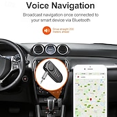 abordables Kit de Bluetooth/manos libres para coche-Receptor Bluetooth 5.0 para automóvil, adaptador auxiliar Bluetooth con cancelación de ruido, receptor de música Bluetooth para estéreo doméstico/auriculares con cable/llamadas manos libres, duración
