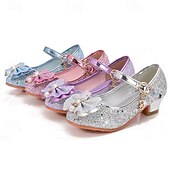 cheap Kids&#039; Sandals-Girls&#039; Sandals Dress Shoes Flower Girl Shoes Princess Shoes School Shoes Leather Portable Breathability Non-slipping Princess Shoes Big Kids(7years +) Little Kids(4-7ys) Gift Daily Walking Bowknot
