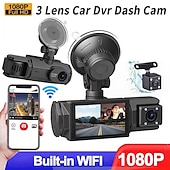 Χαμηλού Κόστους DVR Αυτοκινήτου-3 κανάλια wifi dash cam για αυτοκίνητα 2 ιντσών DVR αυτοκινήτου με κάμερα οπισθοπορείας 1080p εμπρός μέσα και πίσω κάμερα νυχτερινής όρασης