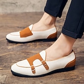 cheap Semi-Formal-Men&#039;s Loafers &amp; Slip-Ons Penny Loafers Suede Nylon Comfortable Slip Resistant Loafer Buckle White Green Color Block