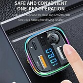 billige Billader-bil mp3-spiller bluetooth 5.0 fm sender pd25w hurtiglader lader tilbehør mobiltelefon adapter
