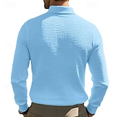 cheap Men&#039;s Classic Polo-Men&#039;s Corduroy Shirt Golf Shirt Work Casual Lapel Long Sleeve Basic Modern Solid Color Buttons Spring &amp;  Fall Regular Fit Wine Black White Yellow Sky Blue Light Grey Corduroy Shirt