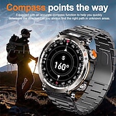 cheap Smartwatch-HT30 Smart Watch Rugged Military Men&#039;s 1.7 inch 600mAh Battery Compass Sports Fitness Watches Bluetooth Call Smartwatch
