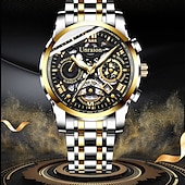 Χαμηλού Κόστους Ρολόγια Quartz-νέα τάση της μόδας casual sports απλή πλήρως αυτόματη κίνηση ανδρικό ρολόι ημερολόγιο αδιάβροχο φως νύχτας μη μηχανικό ρολόι όμορφο και κομψό ανδρικό ρολόι χαλαζία