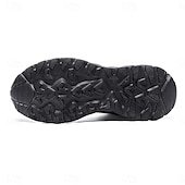 abordables Botas de invierno y nieve-Botas de nieve de invierno negras para hombre: botas de senderismo impermeables, forradas con piel, con cordones y suela antideslizante para climas fríos