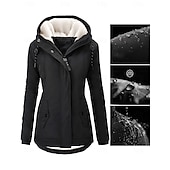 abordables Doudounes &amp; Parkas-Parka Femme Parka Plein Air Manteau d&#039;hiver  Casual Quotidien Manteau Ample Imperméable Décontractée Sportif Veste Manches Longues Couleur éclair Violet Rose Claire Vin / Waterproof