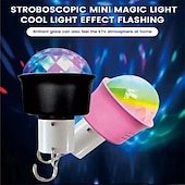 preiswerte Sternengalaxie Projektorlichter-DJ-Beleuchtung Sound Party Auto USB Mini Disco Ball Licht RGB Multi Farbe Auto Atmosphäre Zimmer Dekoration Lampe Strobe Licht 2 Stücke 4 Stücke
