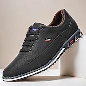 economico Sneakers da uomo-scarpe casual da uomo in similpelle nera con suola colorata e calda fodera in peluche: eleganti calzature con lacci per il comfort e la versatilità di tutti i giorni