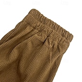 baratos Calças Cargo-Homens Calças Cargo Calças de Veludo Calças Calça Jogger Com Cordão Cintura elástica Bolso multi Tecido Conforto Quente Comprimento total Ao ar livre Casual Diário Moda Roupa de rua Preto Azul