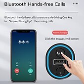 Χαμηλού Κόστους Σετ Bluetooth Αυτοκινήτου/Hands-free-δέκτης bluetooth αυτοκινήτου 5.0 για ακύρωση θορύβου αυτοκινήτου προσαρμογέα bluetooth aux δέκτης μουσικής bluetooth για οικιακό στερεοφωνικό/ενσύρματα ακουστικά/κλήσεις handsfree 16 ώρες διάρκεια