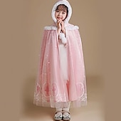 economico Costumi per bambine-Frozen - Il regno di ghiaccio Principessa Fiaba Elsa Cappotto Mantello Costume per festa a tema Costume Cosplay Cosplay di film for Ragazze Bambini Natale Carnevale Giornata universale dell&#039;infanzia