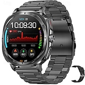 abordables Montres connectées-iMosi ET492 Montre intelligente 1.43 pouce Smartwatch Montre Connectée Bluetooth ECG + PPG Surveillance de la température Podomètre Compatible avec Android iOS Femme Hommes Mode Mains-Libres