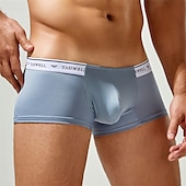 cheap Men&#039;s Boxers Underwear-Men&#039;s 1 PCS Boxers Underwear Boxer Shorts Patchwork Nylon Breathable Soft Comfortable Color Block Mid Rise Black White
