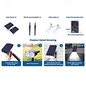 tanie Reflektory zewnętrzne-solarne reflektory zewnętrzne czujnik ruchu oświetlenie trawnika 2 tryby zewnętrzne reflektory wodoodporne oświetlenie ogrodowe boże narodzenie świąteczne drzewo ogrodowe dekoracja krajobrazu