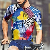 abordables Maillots pour hommes-Homme Maillot Velo Cyclisme Manche Courte Cyclisme Tee-shirt Maillot avec 3 poches arrière VTT Vélo tout terrain Respirable Séchage rapide Conception anatomique Mèche Rouge vin Rouge Bleu Bloc de