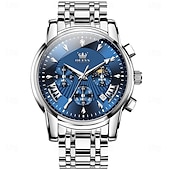 economico Orologi al quarzo-OLEVS Da uomo Orologio al quarzo Di tendenza Orologio casual Orologio da polso Visualizzazione delle fasi lunari Luminoso Calendario Cronografo Acciaio Guarda