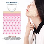 お買い得  ボディマッサージ機-ems 美顔器 vライン リフトアップ ベルト 光 顔 痩身 振動 マッサージ器 フェイスリフティング 装置 二重あご軽減