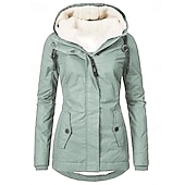 abordables Doudounes &amp; Parkas-Parka Femme Parka Plein Air Manteau d&#039;hiver  Casual Quotidien Manteau Ample Imperméable Décontractée Sportif Veste Manches Longues Couleur éclair Violet Rose Claire Vin / Waterproof