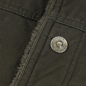 billige grafiske jakker og kåper for menn-brodert fleecejakke for menn sherpa trucker jakke arbeid cargo jakke turn-down krage varm vinter bomullsjakke vintage casual gå ut jakke multilommer