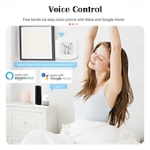 abordables Electrodomésticos-Sensor de temperatura y humedad inteligente Tuya Wifi/Zigbee, termómetro higrómetro para interiores con pantalla LCD, compatible con Alexa y Google Home