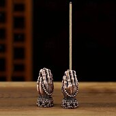 お買い得  彫像-亜鉛合金の垂直両手彫刻、西の祈りの祝福の家具用品、インスピレーションを与えるキリスト教の贈り物、聖書の詩の装飾、記念品、自宅オフィスの祈祷室の装飾